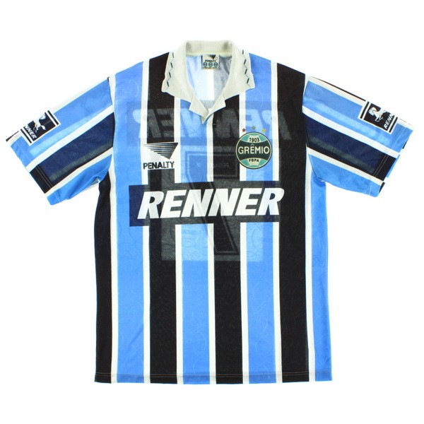 Camiseta Grêmio 1ª Kit Retro 1995 Azul